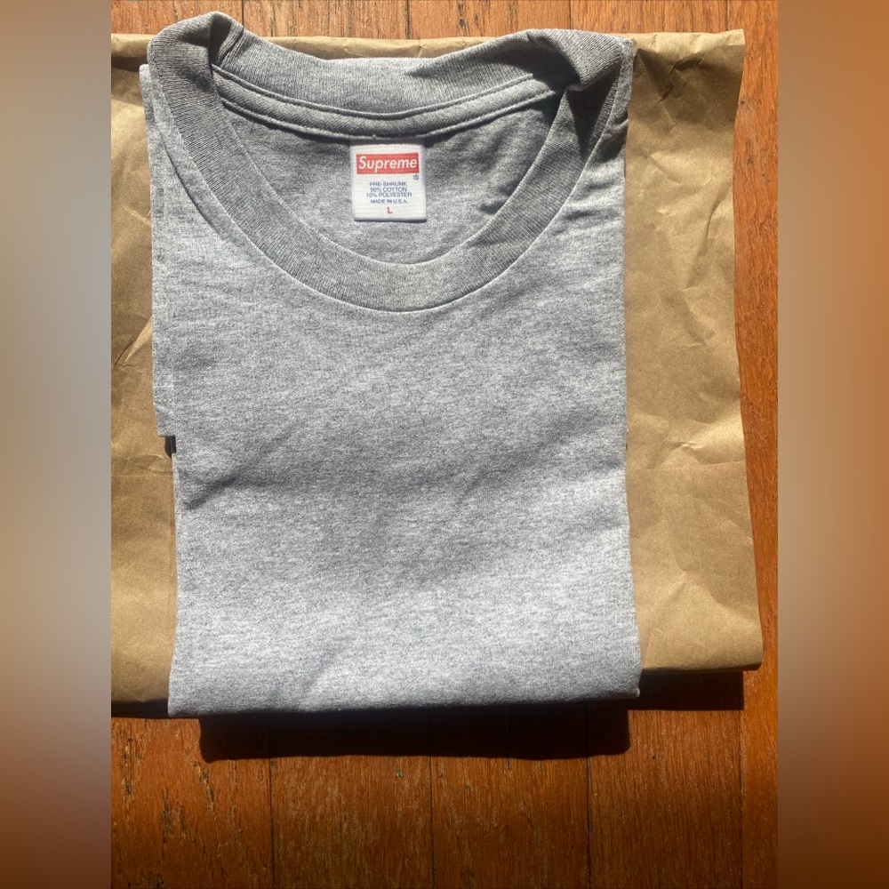 Supreme T Shirt Blank Grey